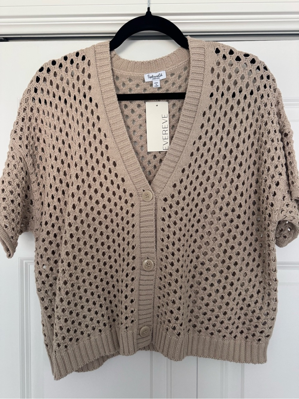 Splendid Open Knit Button-Front Cardigan - BRAND NEW